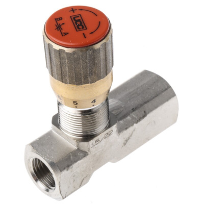 Parker Inline Mounting Hydraulic Flow Control Valve, G 1/4, 210bar, 2000-VALVE, 3L/min