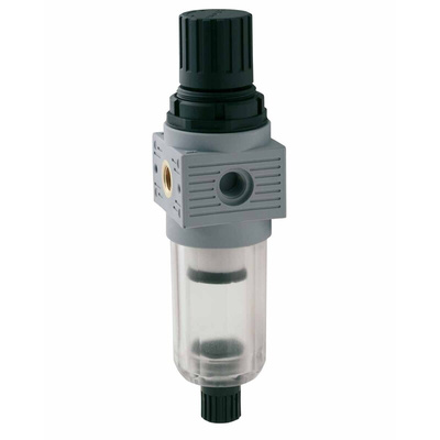 RS PRO Filter Regulator, 20μm, G 1/4, Manual, Semi Automatic