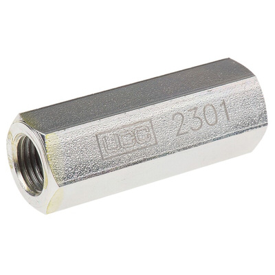 Parker Steel Inline Mounting, Hydraulic Check Valve, 2301, G 1/4, 20L/min, 0.35bar Cracking Pressure