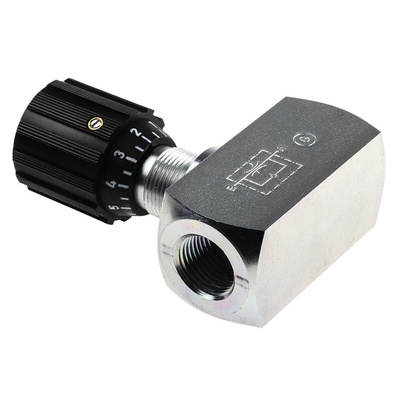 RS PRO Inline Mounting Hydraulic Flow Control Valve, G 1/2, 350bar, 140L/min