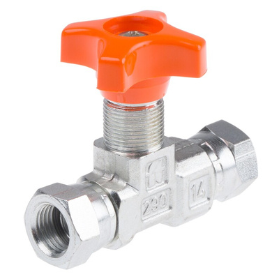 RS PRO Hydraulic Pressure Gauge Isolation Valve, G 1/4 Female