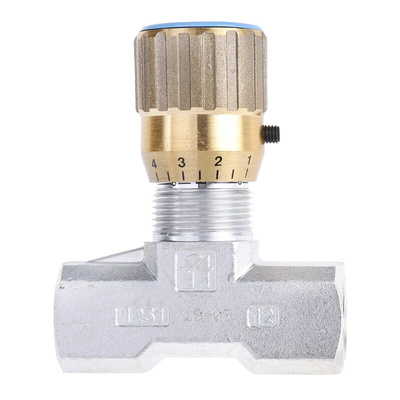 RS PRO Inline Mounting Hydraulic Flow Control Valve, BSP 1/2, 210bar, 50L/min