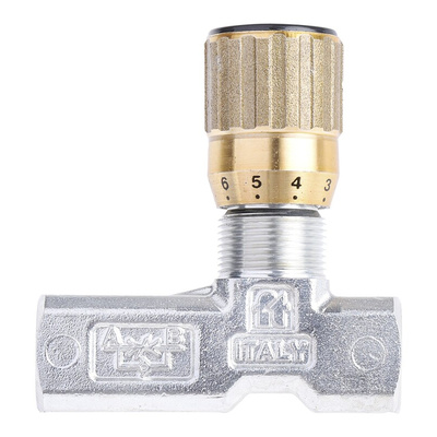 RS PRO Inline Mounting Hydraulic Flow Control Valve, G 1/4, 210bar, 20L/min