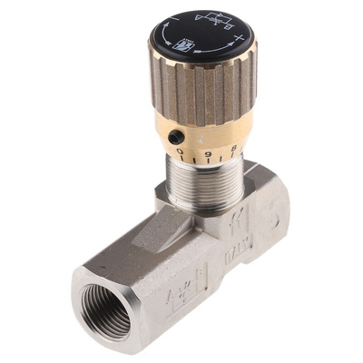 RS PRO Inline Mounting Hydraulic Flow Control Valve, G 3/8, 210bar, 30L/min