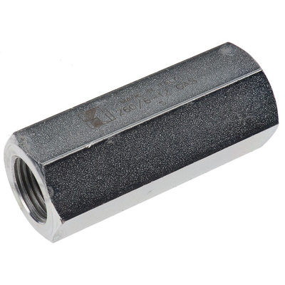 RS PRO Steel Inline Mounting, Hydraulic Check Valve, G 1/2, 55L/min