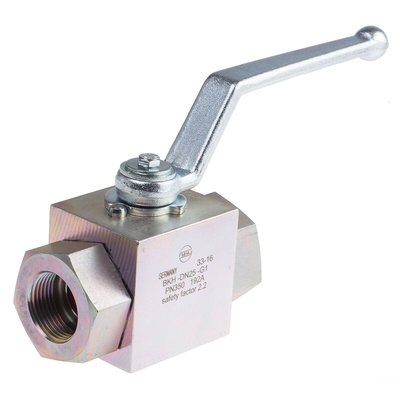 RS PRO Zinc Passivated Steel Hydraulic Ball Valve G 1