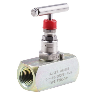 RS PRO Inline Mounting Hydraulic Flow Control Valve, NPT 1/2, 700bar, 40L/min