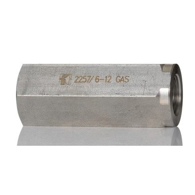 RS PRO Stainless Steel, Steel Inline Mounting, Hydraulic Check Valve, BSP 1/2, 65L/min