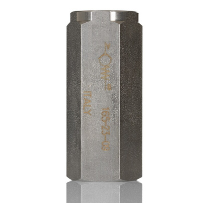 RS PRO Stainless Steel, Steel Inline Mounting, Hydraulic Check Valve, BSP 1/2, 65L/min