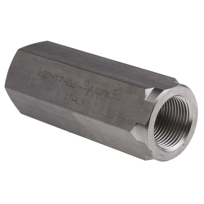 RS PRO Stainless Steel, Steel Inline Mounting, Hydraulic Check Valve, BSP 3/4, 90L/min