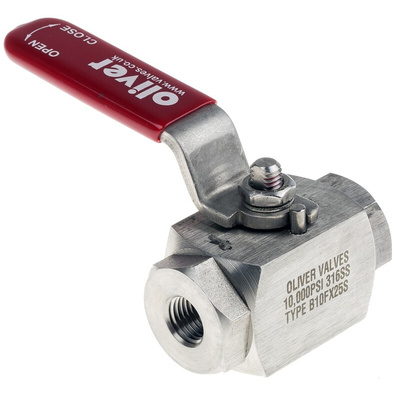 RS PRO Stainless Steel Hydraulic Ball Valve NPT 1/4