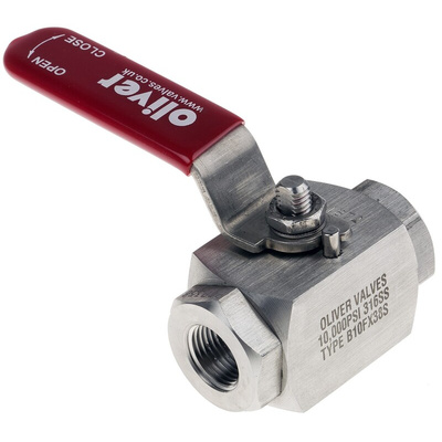 RS PRO Stainless Steel Hydraulic Ball Valve NPT 3/8