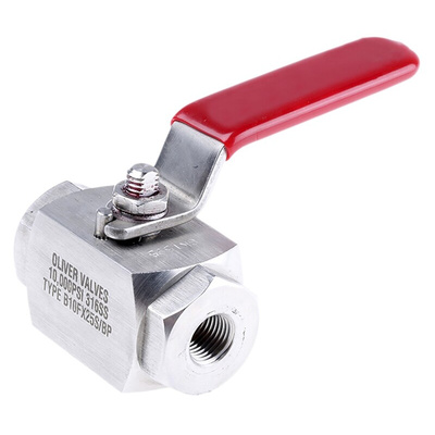 RS PRO Stainless Steel Hydraulic Ball Valve G 1/4