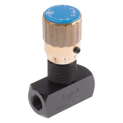 RS PRO Inline Mounting Hydraulic Flow Control Valve, G 1/8, 7.8L/min
