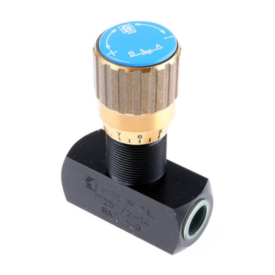 RS PRO Inline Mounting Hydraulic Flow Control Valve, G 1/4, 400bar, 25L/min