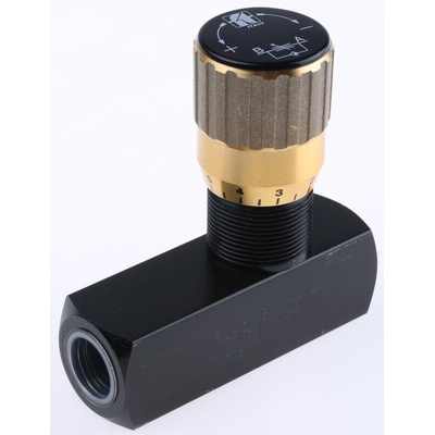 RS PRO Inline Mounting Hydraulic Flow Control Valve, G 1/2, 47L/min