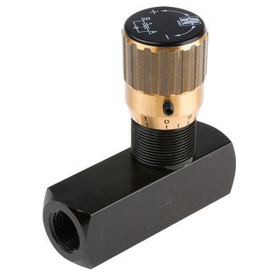 RS PRO Inline Mounting Hydraulic Flow Control Valve, G 3/4, 85L/min
