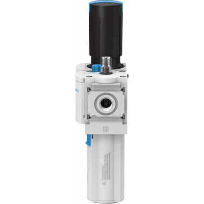 Festo G 1/2 FRL, Manual Drain, 40μm Filtration Size - With Pressure Gauge