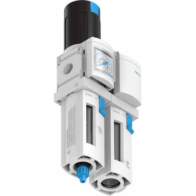 Festo G 1/4 FRL, Manual Drain, 40μm Filtration Size - With Pressure Gauge