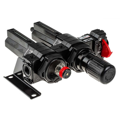 Norgren G 1/2 FRL, Automatic Drain, 40μm Filtration Size - With Pressure Gauge