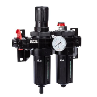 Norgren G 1/4 FRL, Automatic Drain, 40μm Filtration Size - With Pressure Gauge