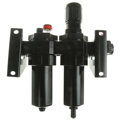 Norgren G 3/4 FRL, Automatic Drain, 40μm Filtration Size - With Pressure Gauge