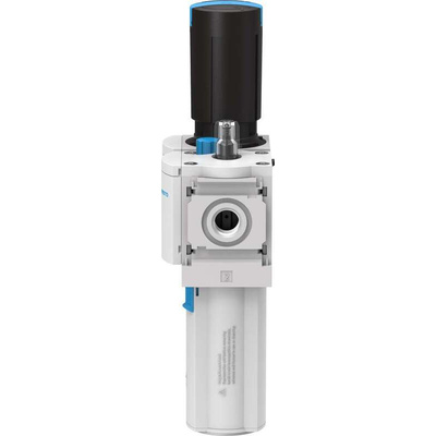Festo G 1/2 FRL, Manual Drain, 40μm Filtration Size - With Pressure Gauge