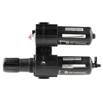 Norgren G 1/2 FRL, Manual Drain, 40μm Filtration Size - Without Pressure Gauge