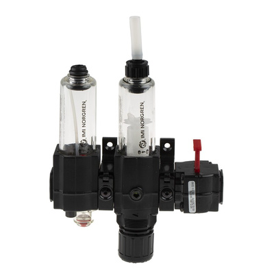 Norgren G 3/8 FRL, Semi Automatic Drain, 40μm Filtration Size - Without Pressure Gauge