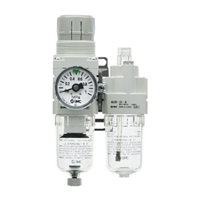 SMC G 1/2 FRL, Automatic Drain, 5μm Filtration Size - Without Pressure Gauge