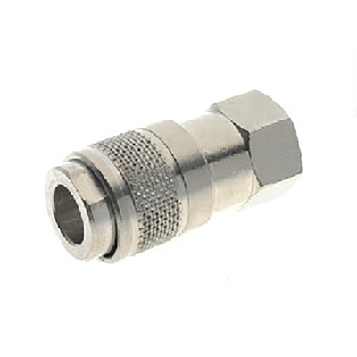 RS PRO Nickel Plated Brass Female Quick Air Coupling, G 1/8 Female Threaded
