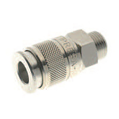 RS PRO Nickel Plated Brass Female Quick Air Coupling, G 3/8 Male Threaded