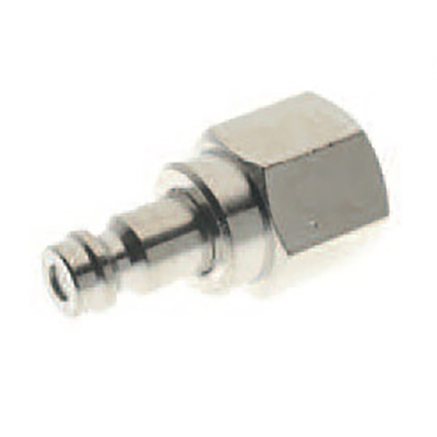 RS PRO Nickel Plated Brass Male Coupler Nipple, G 1/4 Female 1/4in Threaded