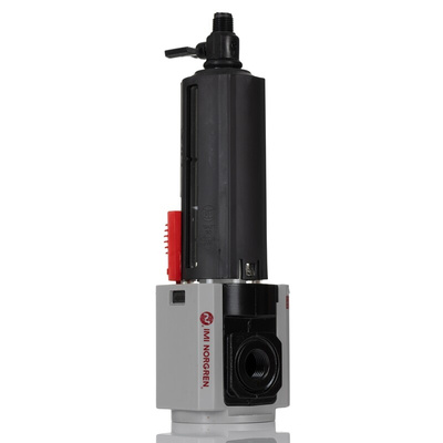 Norgren Excelon Plus series 40μm G 1/4 0.3bar to 10 bar Pneumatic Filter 1620L/min max with Manual drain