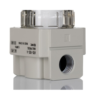 SMC AF series 5μm G 1/4 0.1MPa to 1 MPa, 1.5 MPa Pneumatic Filter with Automatic drain