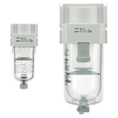 SMC AF series 5μm NPT 1/4 0.1MPa to 1 (Operating) MPa, 1.5 (Proof) MPa Pneumatic Filter with Automatic drain