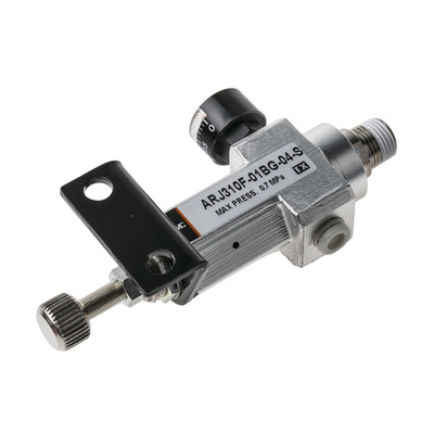 SMC M5 x 0.8, R 1/8 Pneumatic Regulator - 0.2MPa to 0.7MPa, 1/8 in, M5 x 0.8, 0.8MPa max. input