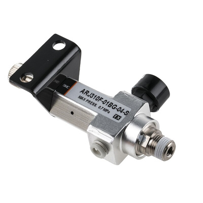 SMC M5 x 0.8, R 1/8 Pneumatic Regulator - 0.2MPa to 0.7MPa, 1/8 in, M5 x 0.8, 0.8MPa max. input