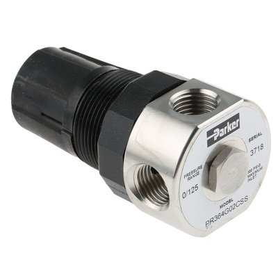 Parker G 1/4 Pneumatic Regulator - 0bar to 8.5bar, 1/4in, 20.7bar max. input