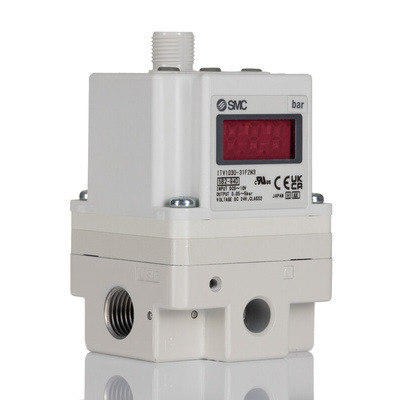 SMC G 1/4 Pneumatic Regulator - 0.005MPa to 0.5MPa, 1/4in, 1MPa max. input