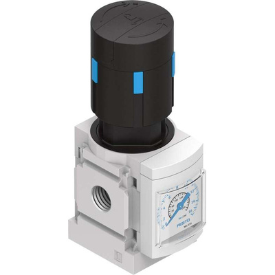 Festo G 1/4 Pneumatic Regulator - 0.5bar to 12bar, 14bar max. input, 529420