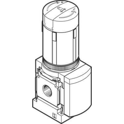 Festo G 1/4 Pneumatic Regulator - 0.3bar to 7bar, 14bar max. input, 529482