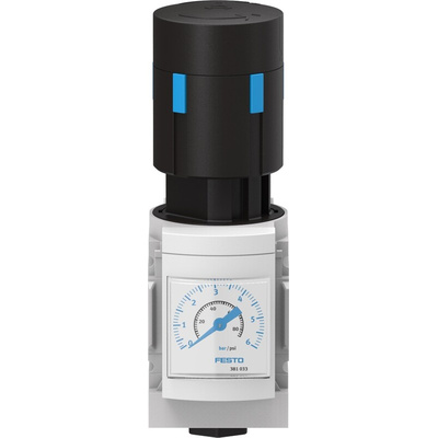 Festo G 1/8 Pneumatic Regulator - 0.3bar to 4bar, 14bar max. input, 529421