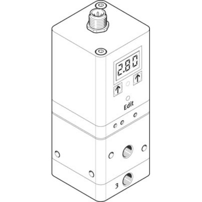 Festo G 1/8 Pneumatic Regulator - 0.1bar to 10bar, 11bar max. input, 557778