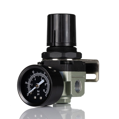 RS PRO G 1/4 Pneumatic Regulator - 0.3bar to 10bar, 15bar max. input