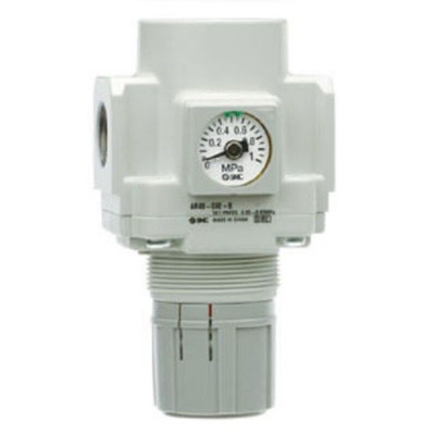 SMC G 1/8 Pneumatic Regulator - 0.05MPa to 1MPa, 1/4 in, 0.05Mpa max. input, AR