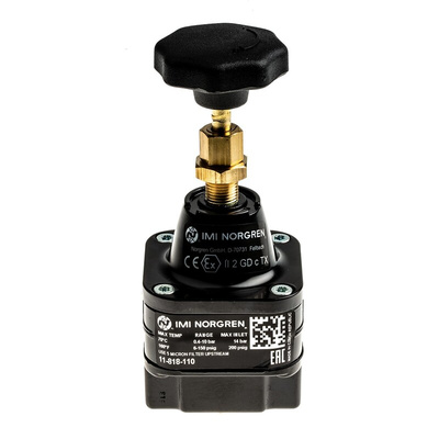 Norgren G 1/4 Pneumatic Regulator - 0.4bar to 10bar, 1/4in, 14bar max. input