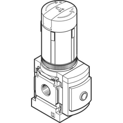 Festo G 1/4 Pneumatic Regulator - 0.5bar to 12bar, 14bar max. input, 529483