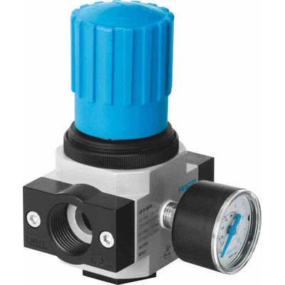 Festo G 3/8 Pneumatic Regulator - 0.5bar to 12bar, 3/8 in, 16bar max. input, 162580