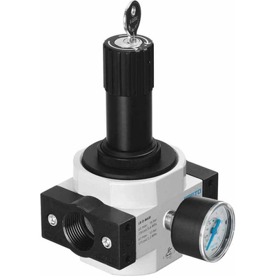 Festo G 1/2 Pneumatic Regulator - 0.5bar to 7bar, 1/2 in, 16bar max. input, 194646